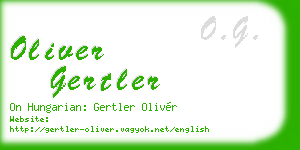 oliver gertler business card