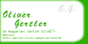 oliver gertler business card